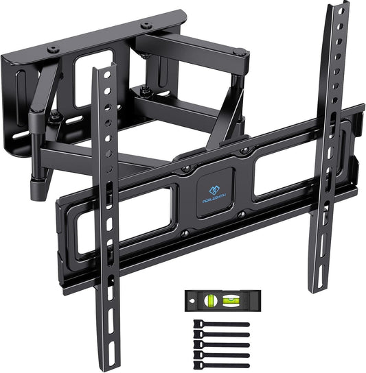 PERLESMITH TV Wandhalterung, Schwenkbare Neigbare TV Halterung für 26-70 Zoll Flach & Curved Fernseher oder Monitor bis zu 45kg, max.VESA 400x400mm